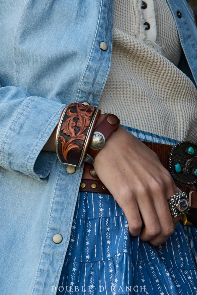 Cuff, Inlay, Leather Lined, Artisan, Contemporary, 4214