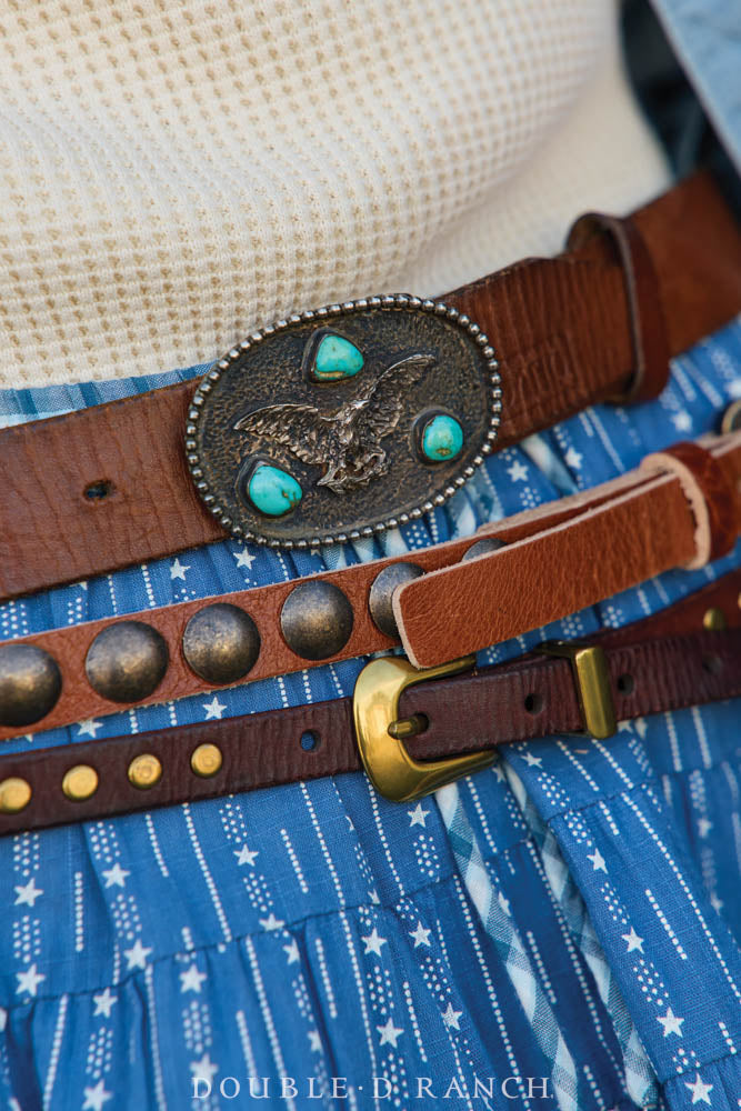 Belt, A Vintage, Cast, Buckle, Turquoise, Eagle, Patriotic, Mark, Vintage ‘81, 1122