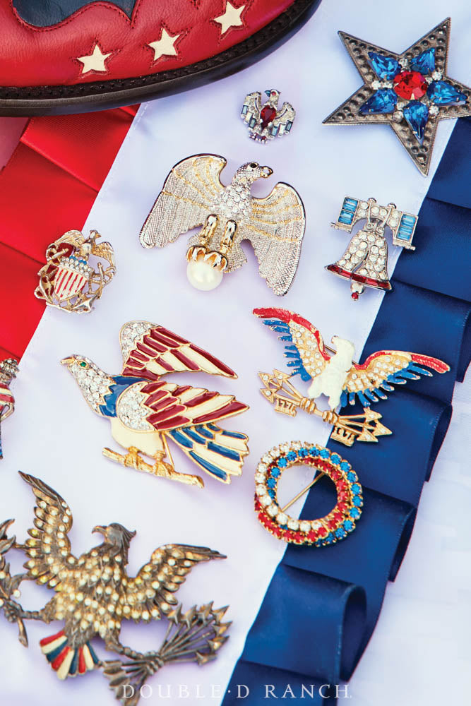 Pin, Patriotic Set, Rhinestones, Victory Pins, WWII, Vintage, 1296