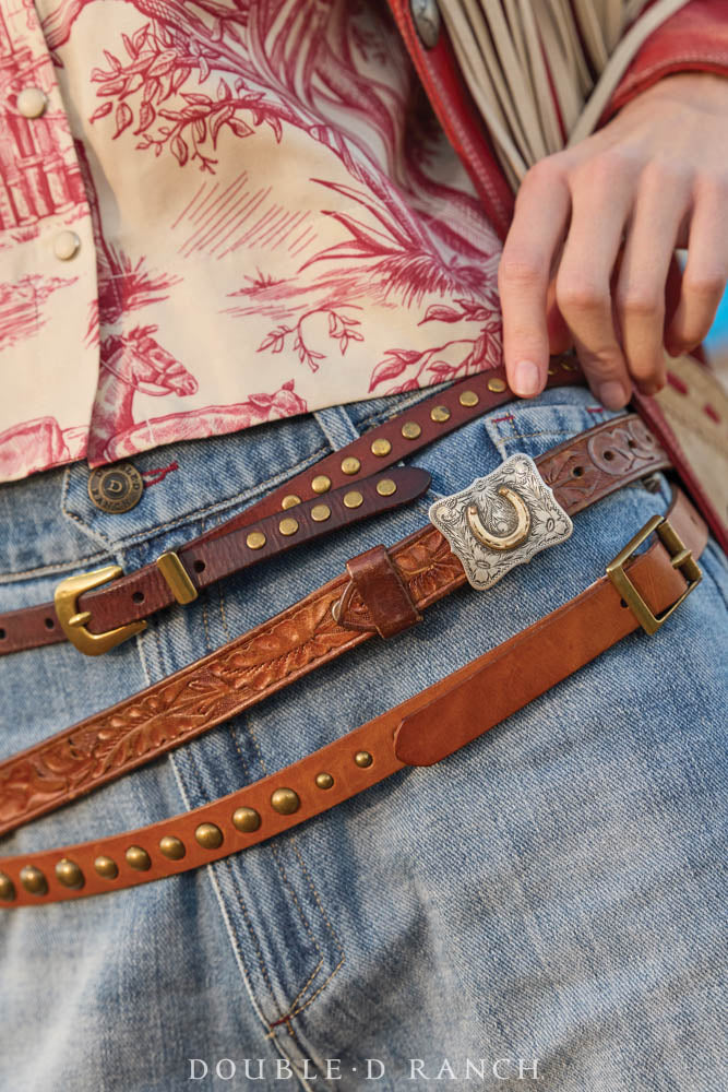 Belt, A Vintage, Stacker, Studded, Vintage, 1029