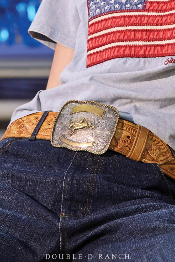 Belt, A Vintage, Buckle, Western, Bronc Rider, Hallmark, Vintage, 1000