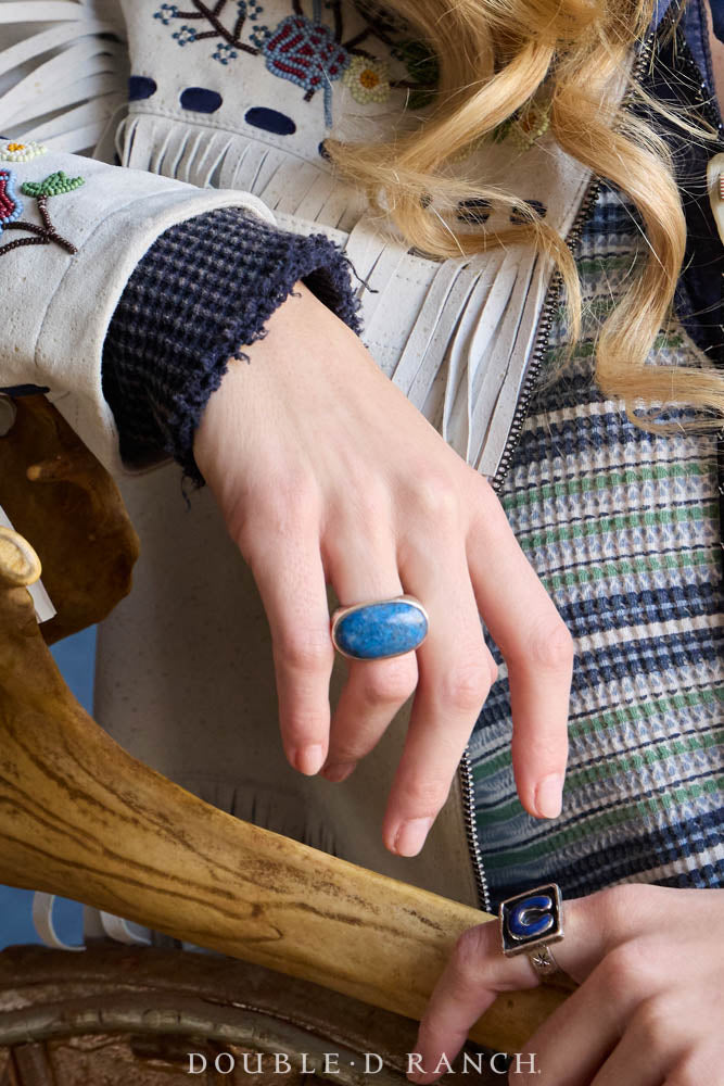 Ring, Natural Stone, Lapis Artisan, Contemporary, 2012