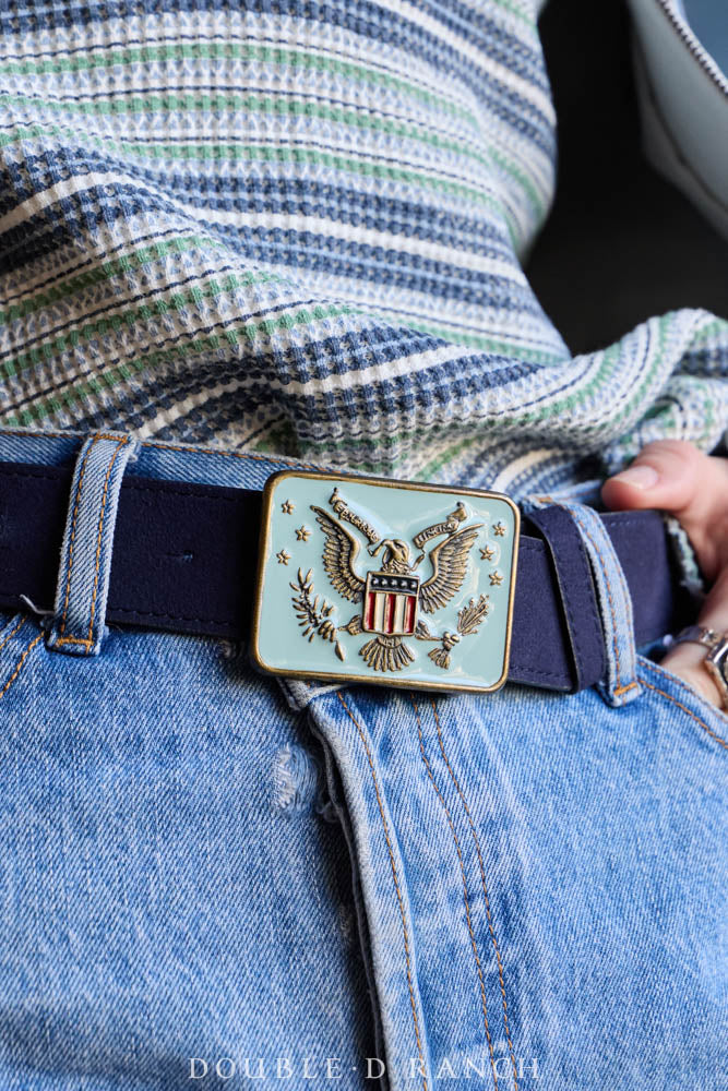 Belt, A Vintage, Buckle, Patriotic Eagle, Vintage, 715