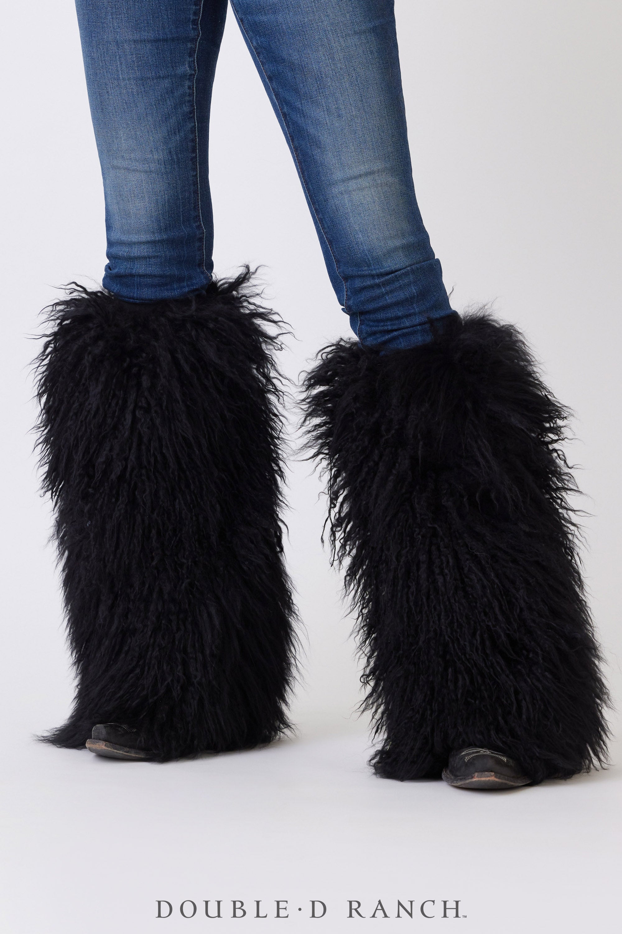 Mongolian Lamb Fur Leg Warmers & Boot Covers