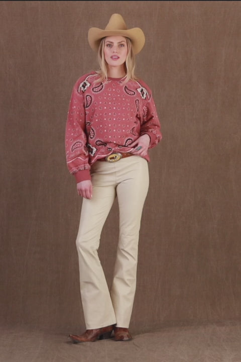 Top, Charlie's Bandana Sweatshirt