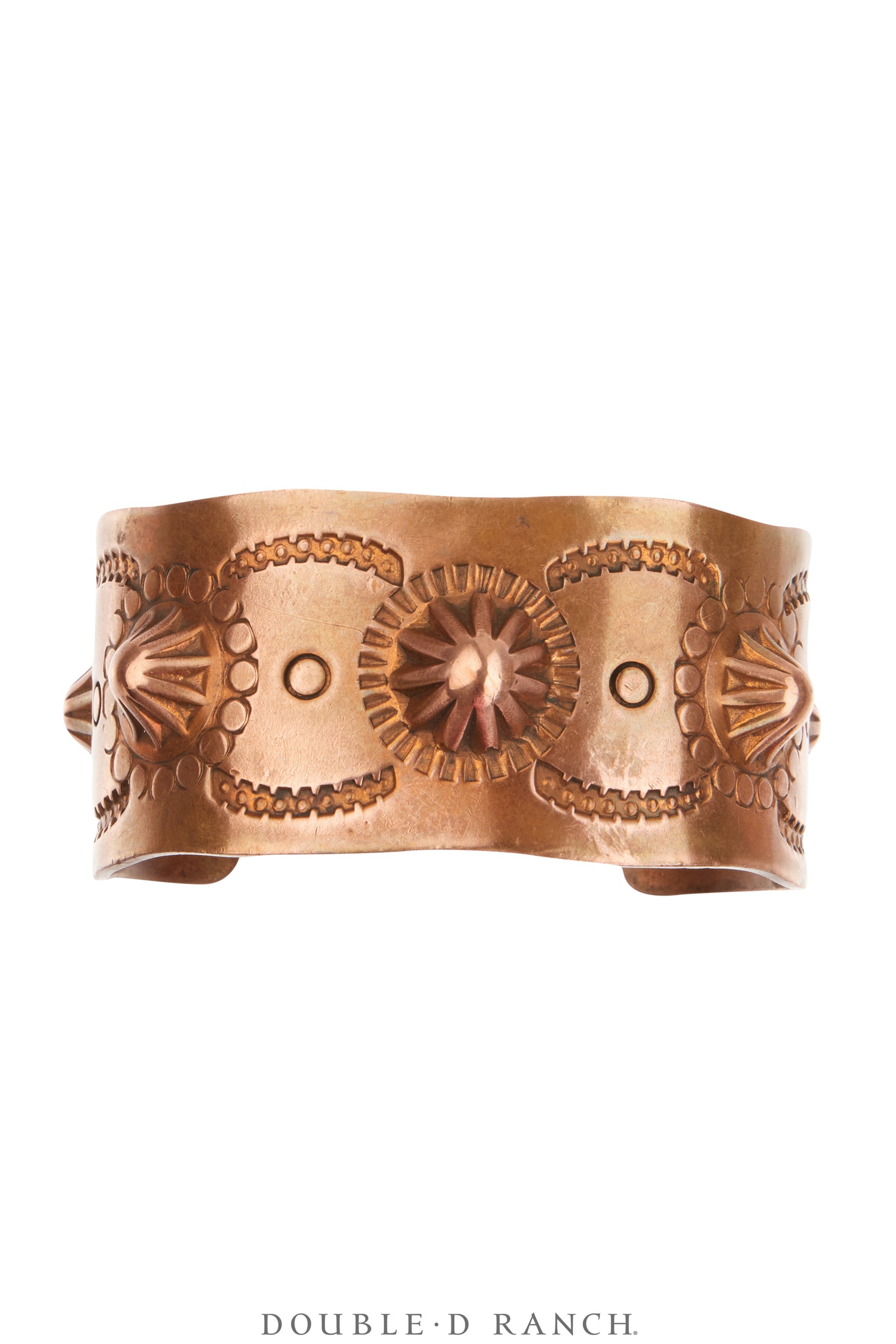 Cuff, Stampwork, Copper, Repoussé, Hallmark, Vintage, 4115