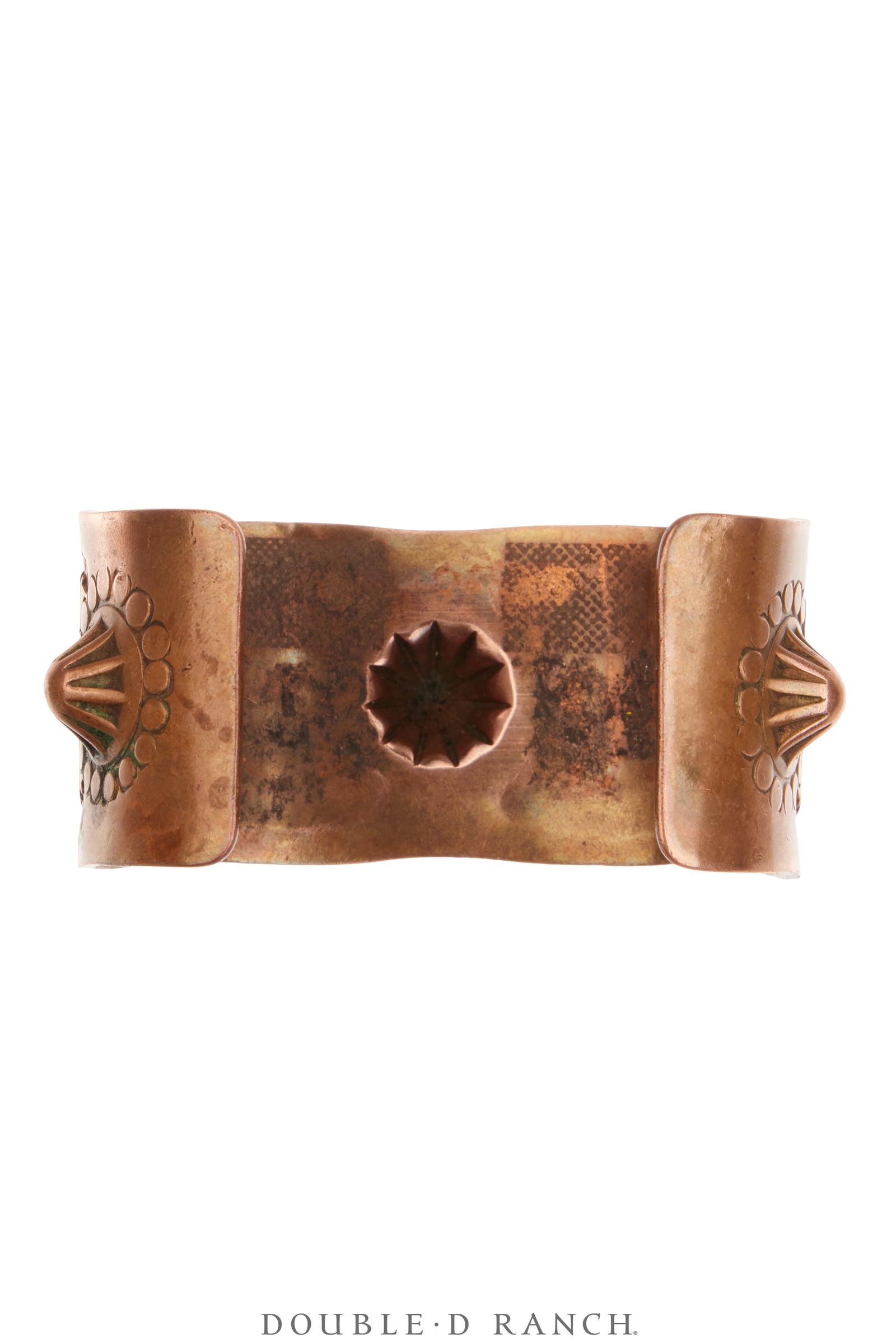 Cuff, Stampwork, Copper, Repoussé, Hallmark, Vintage, 4115