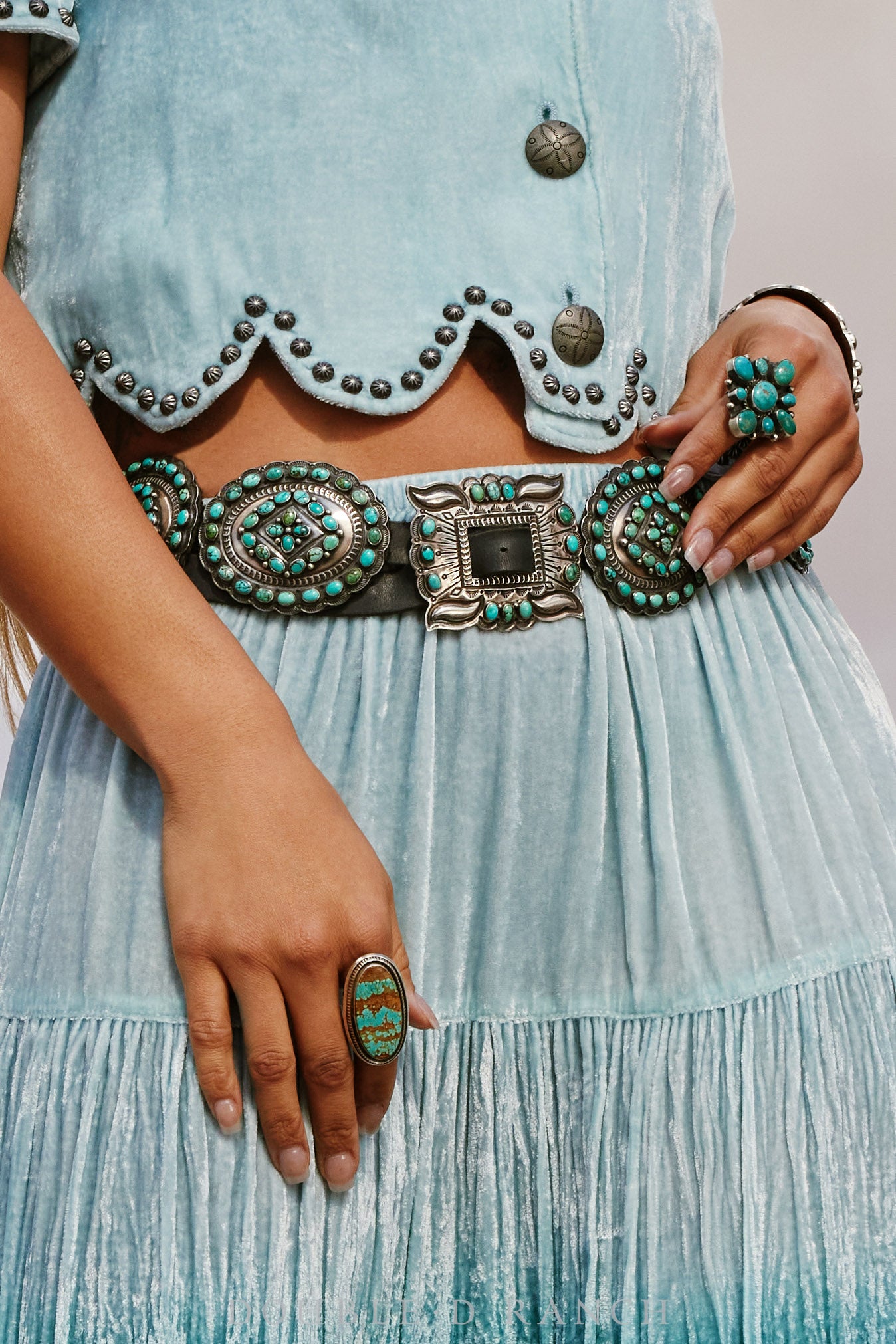 Belt, A Vintage, Concho, Turquoise, Hallmark, Vintage 20th Century, 297