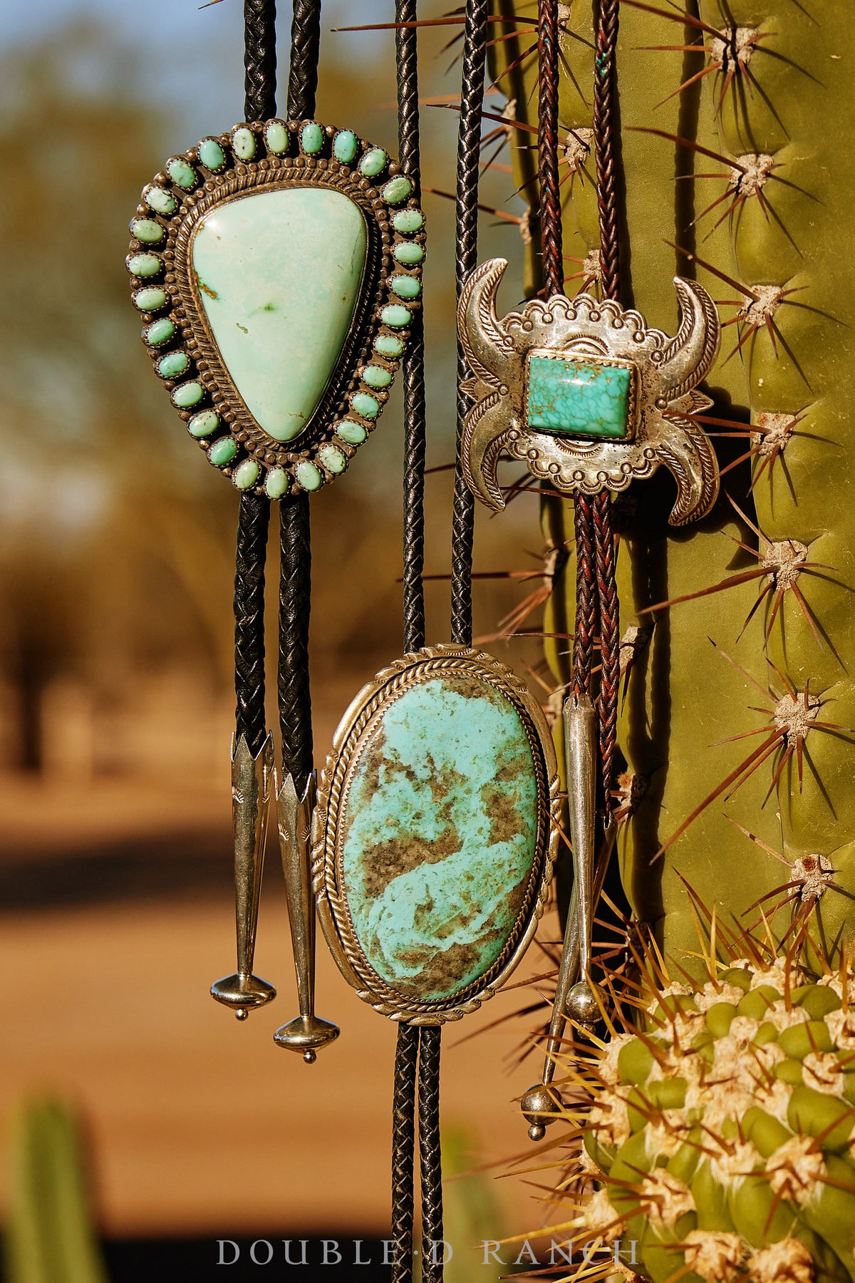 Bolo, Concho-Stylized, Turquoise, Vintage Mid-Century, 1450