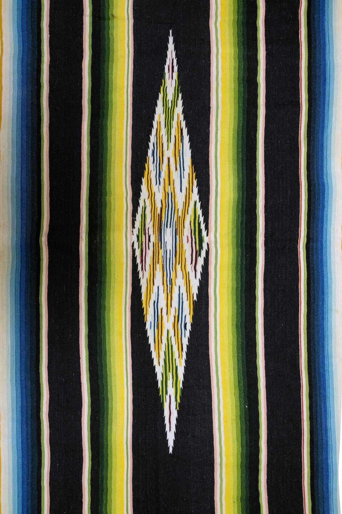 Home, Textile, Serape, 84" x 40", Black, Vintage, 251