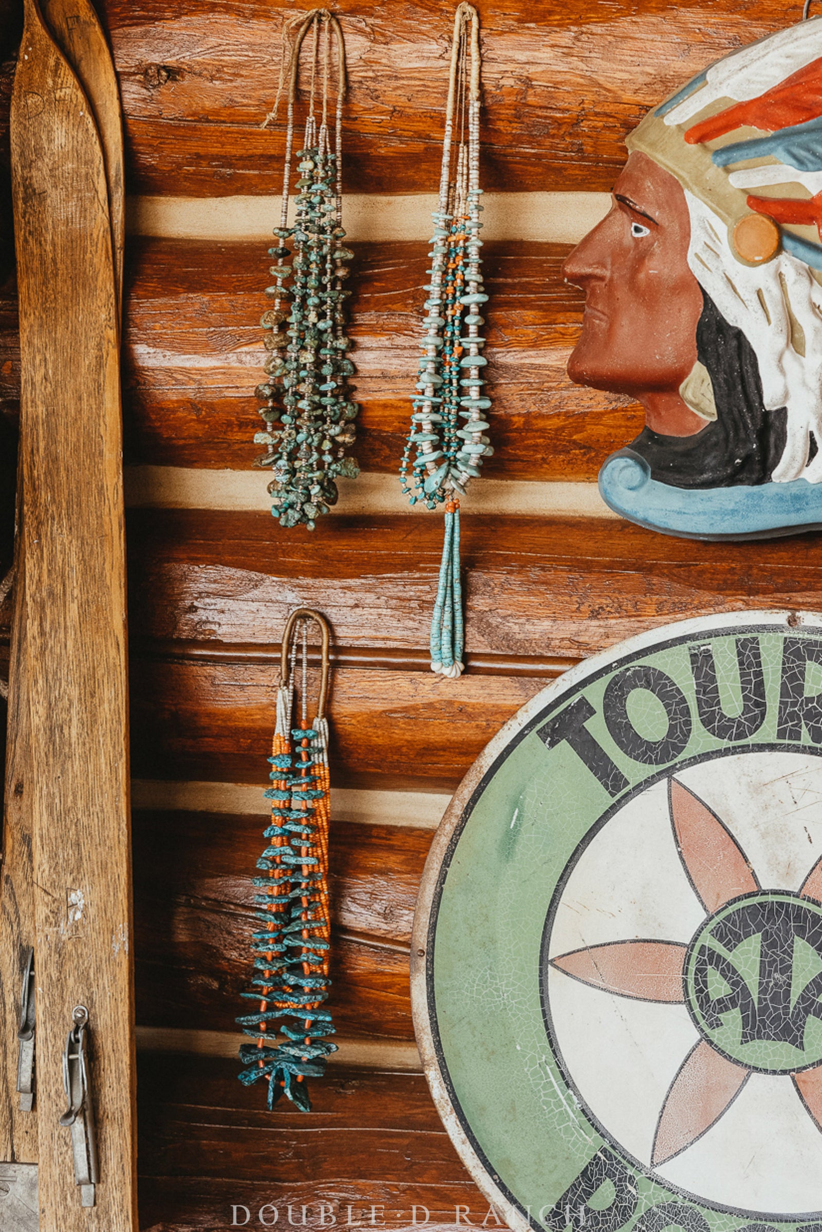 Necklace, Natural Stone, Jaclas, Turquoise, Vintage, 1298