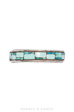 Cuff, Inlay, Turquoise, Stacker, Leather Lined, Artisan, Contemporary, 2916-4
