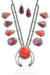 Necklace, Statement, Purple & Red Spiny Oyster, Earrings Included, Hallmark, Contemporary, 1756