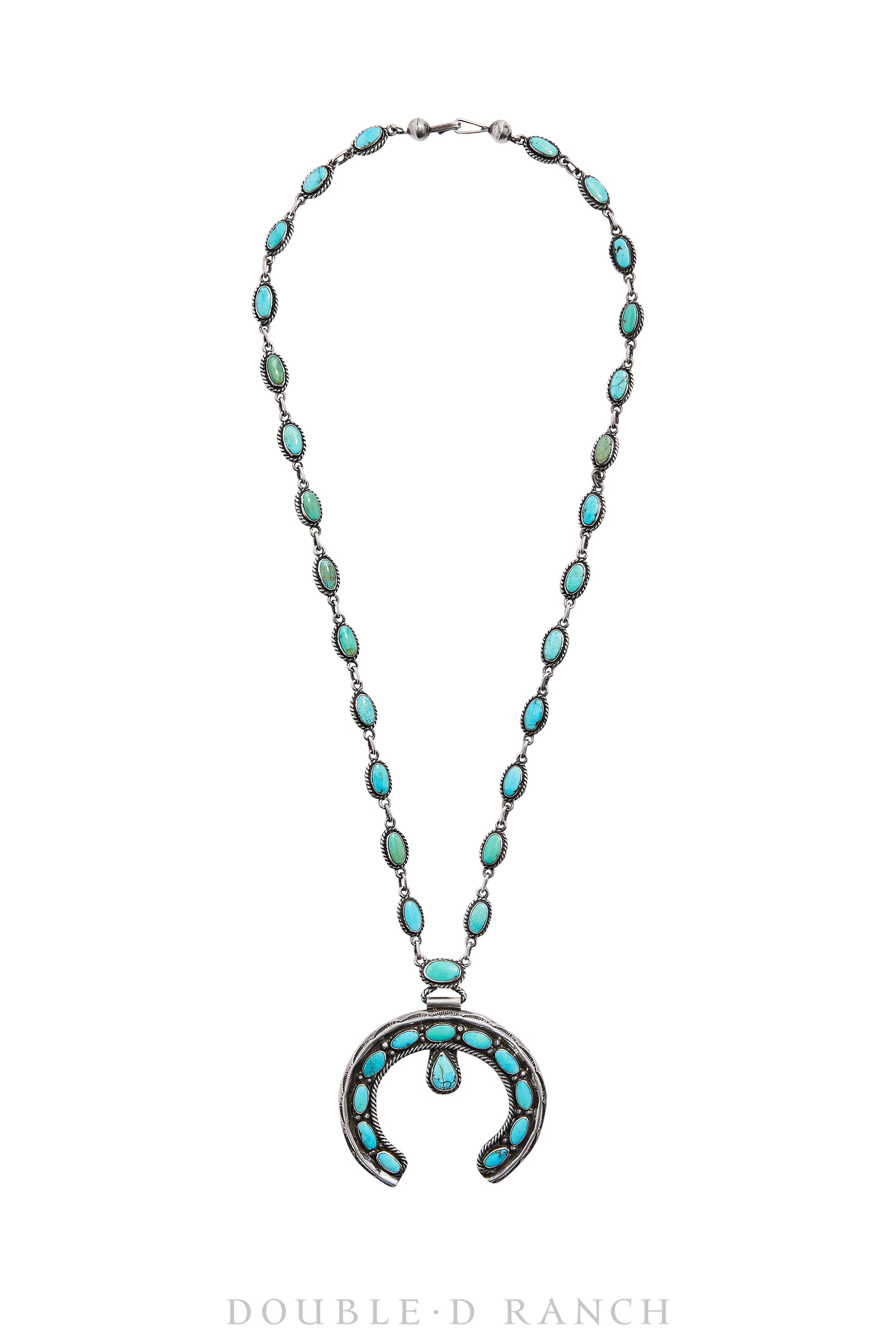 Turquoise Jewelry - Squash Blossom Vail Tagged Dennis Hogan