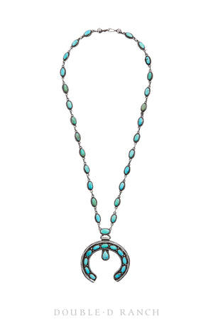 Necklace, Squash Blossom, Turquoise, #8 Mine, Vintage, 1884