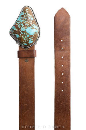 Belt, A Vintage, Buckle, Turquoise, Specimen, Hallmark, Contemporary, 355