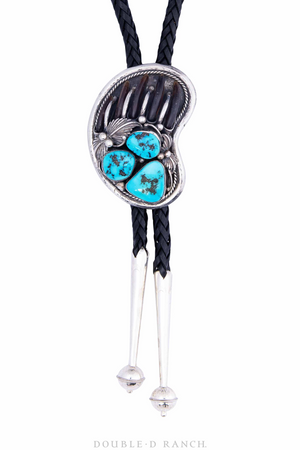 Bolo, Turquoise, Bear Claw, Vintage, 1483