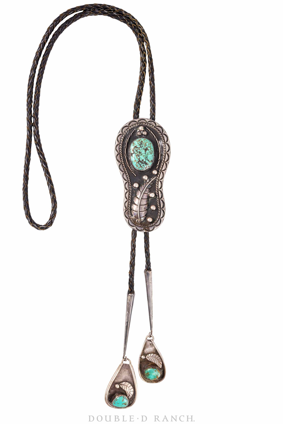 Bolo, Turquoise, Applique, Hallmark, Vintage, Late 20th Century, 1527