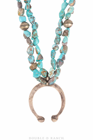 Necklace, Natural Stone, Turquoise with Sterling Naja, Hallmark, Contemporary, 1517