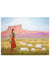 Art, Landscape, Herding Sheep, Signed, Vintage, 1001