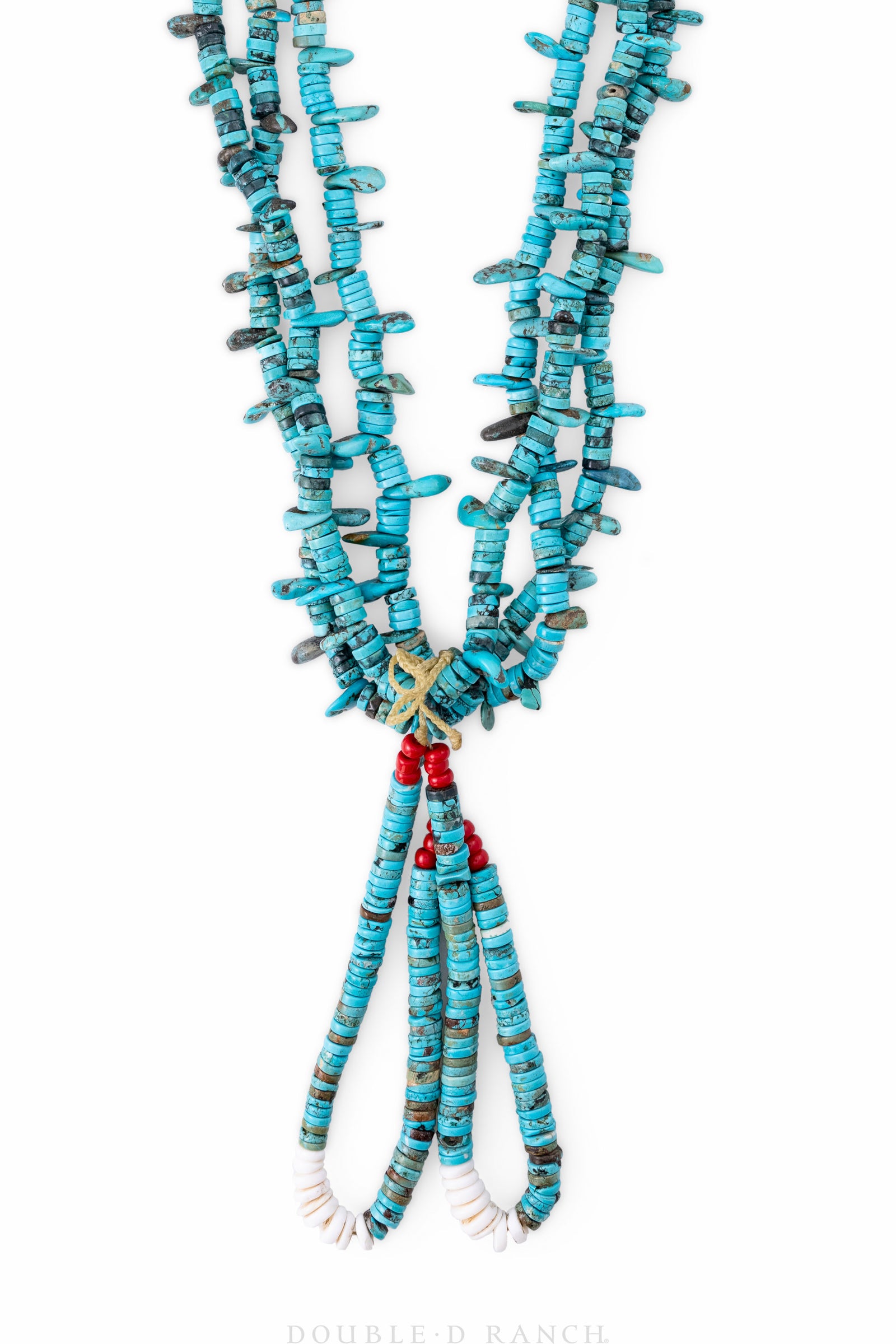 Necklace, Natural Stone, Jacla, 3 Strands, Turquoise, Vintage ‘70s, 1274