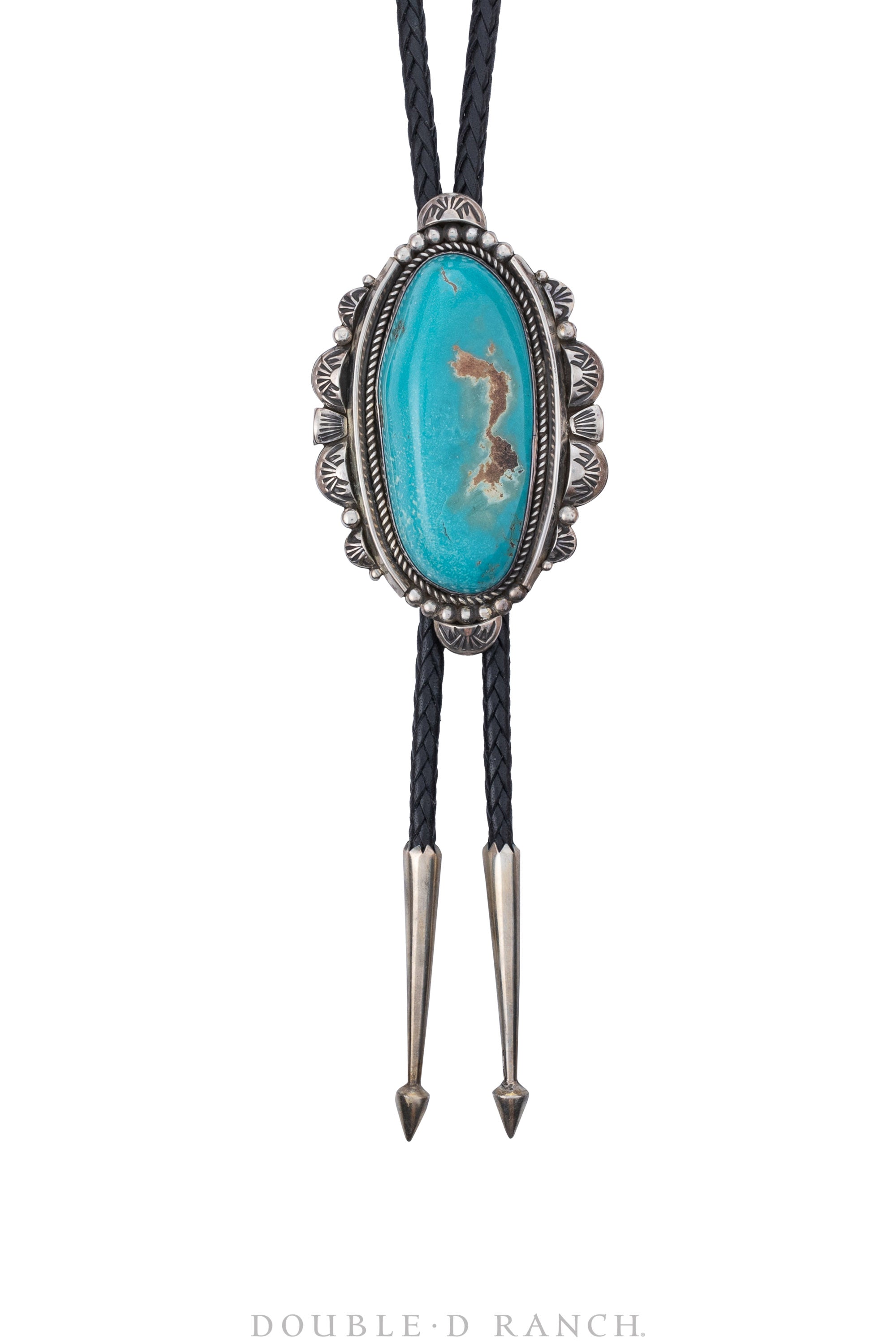 Bolo, Turquoise, Hallmark, Vintage, Mid 20th Century, 1466