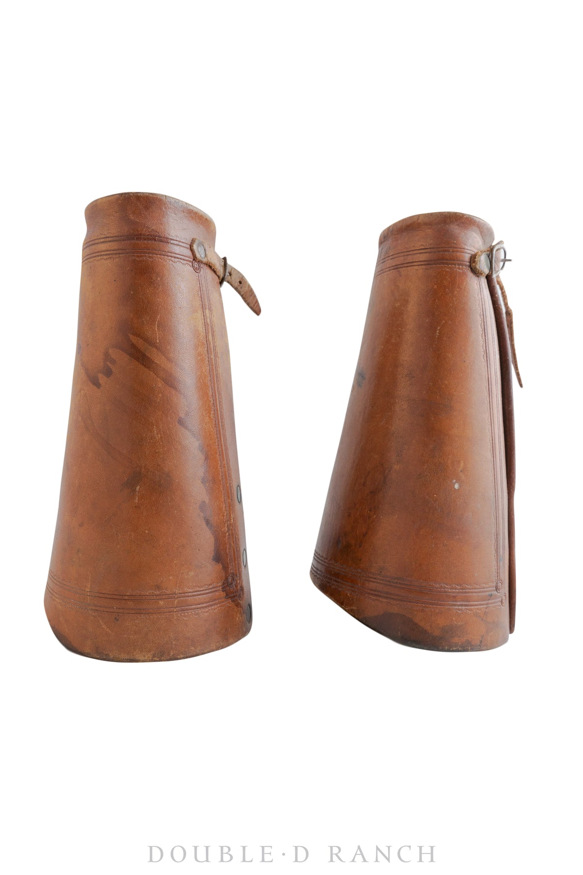 Gauntlets, Western, Leather, Tooling, Vintage ‘40s, 3204