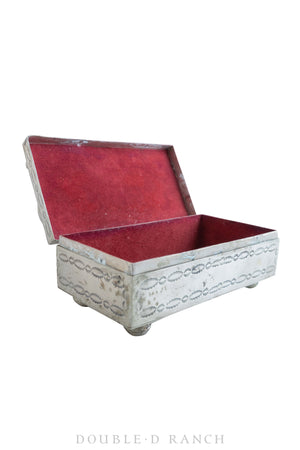 Miscellaneous, Box, Turquoise, Large Specimen Stone, Applique, Vintage, 657