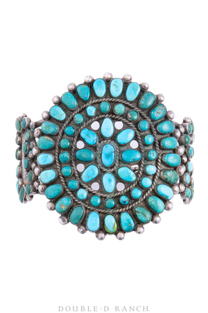 Cuff, Cluster, Turquoise, Vintage, Mid 20th Century, 2969