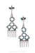 Earrings, Turquoise, Lattice with Paddles, Vintage, Mid-20th Century, 994