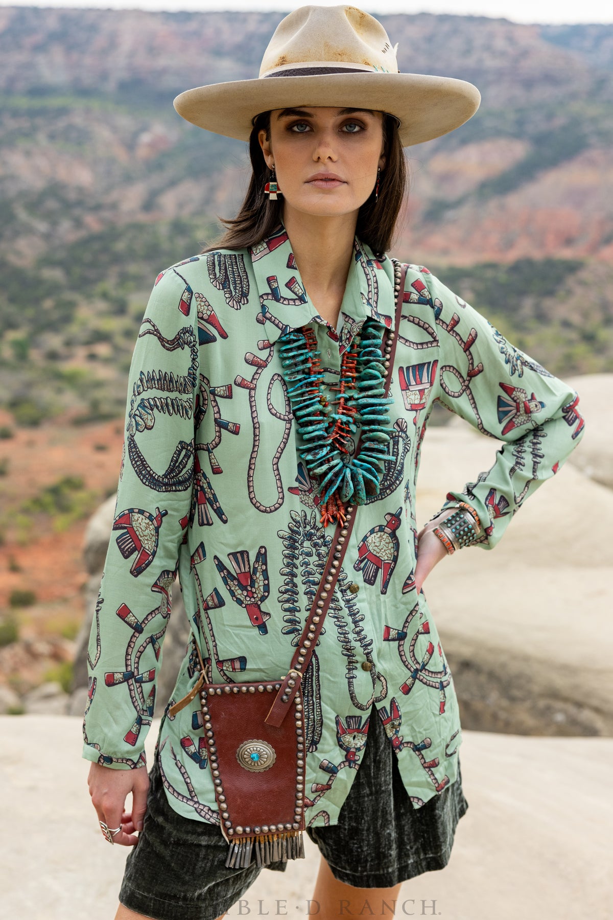 Bag, Bandolier, Turquoise Concho, Vintage ‘80s, 1000