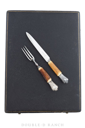 Miscellaneous, Fork & Knife Set, Sanderson & Son, Sheffield England, Set of 8, Vintage, 671