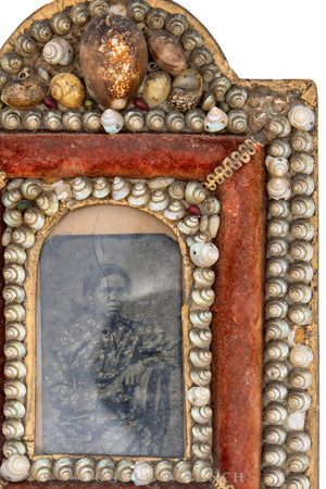 Miscellaneous, Encrusted Shell Frame, Vintage, 485