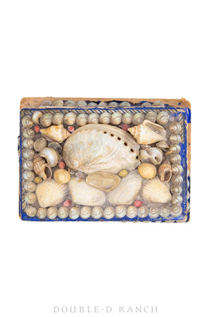 Miscellaneous, Encrusted Shell Box, Vintage, 481
