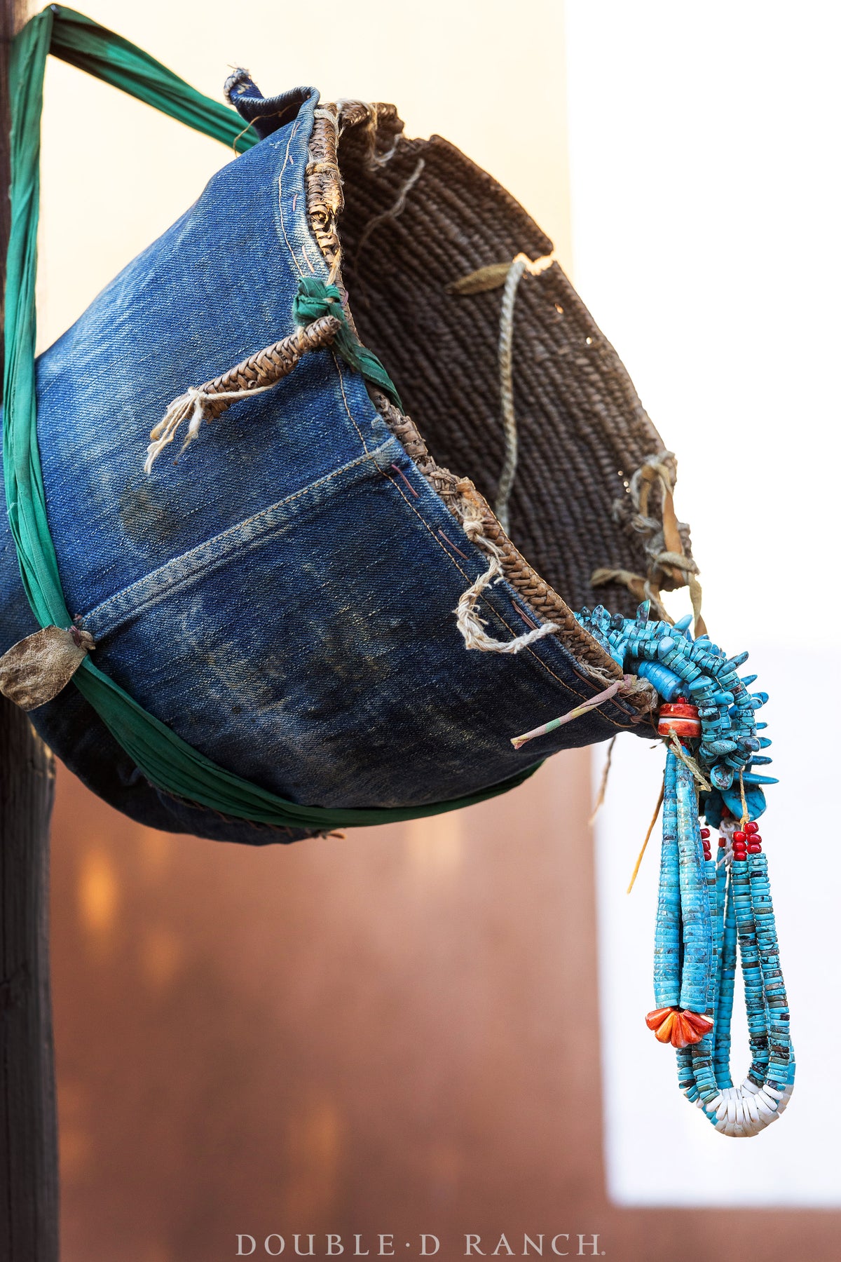 Necklace, Natural Stone, Jacla, 3 Strands, Turquoise, Vintage ‘70s, 1274
