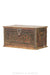 Home, Furniture, Trunk, Carved, Polychrome with Nail Details, Dovetail Joinery, Vintage, 218