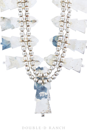 Necklace, Squash Blossom, Coral, Kachina, Hallmark, Vintage, 1565