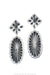 Earrings, Concho. Turquoise, Hallmark, 386