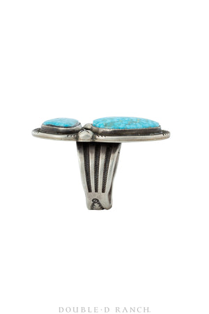 Ring, Turquoise, Double Stone, Hallmark, Contemporary 844