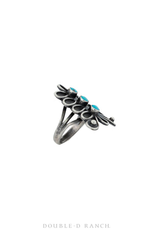 Ring, Turquoise, Butterfly, Vintage, 877