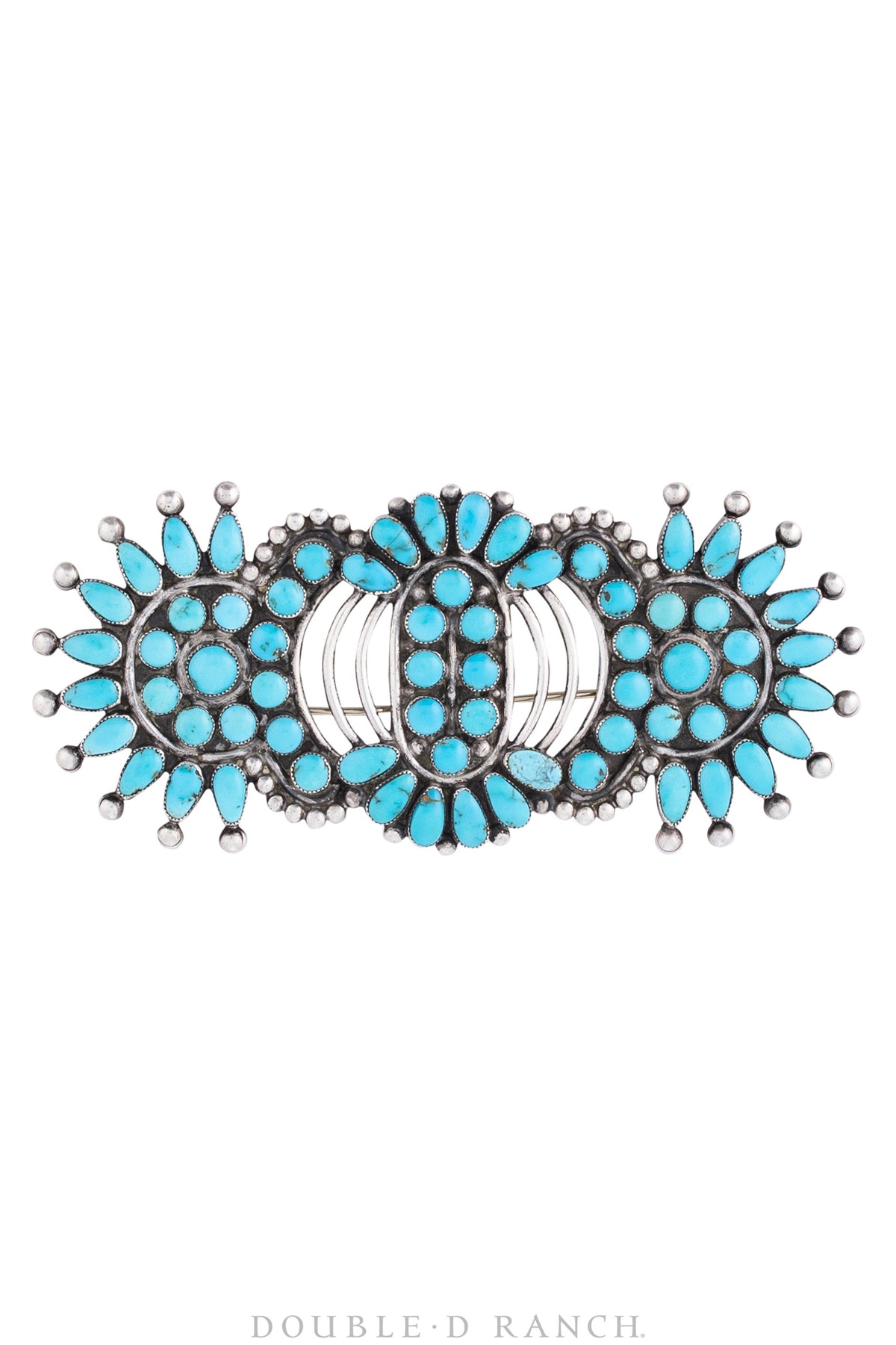 Pin, Cluster,  Turquoise, Bowtie, Hallmark, Vintage, 1950's, 690