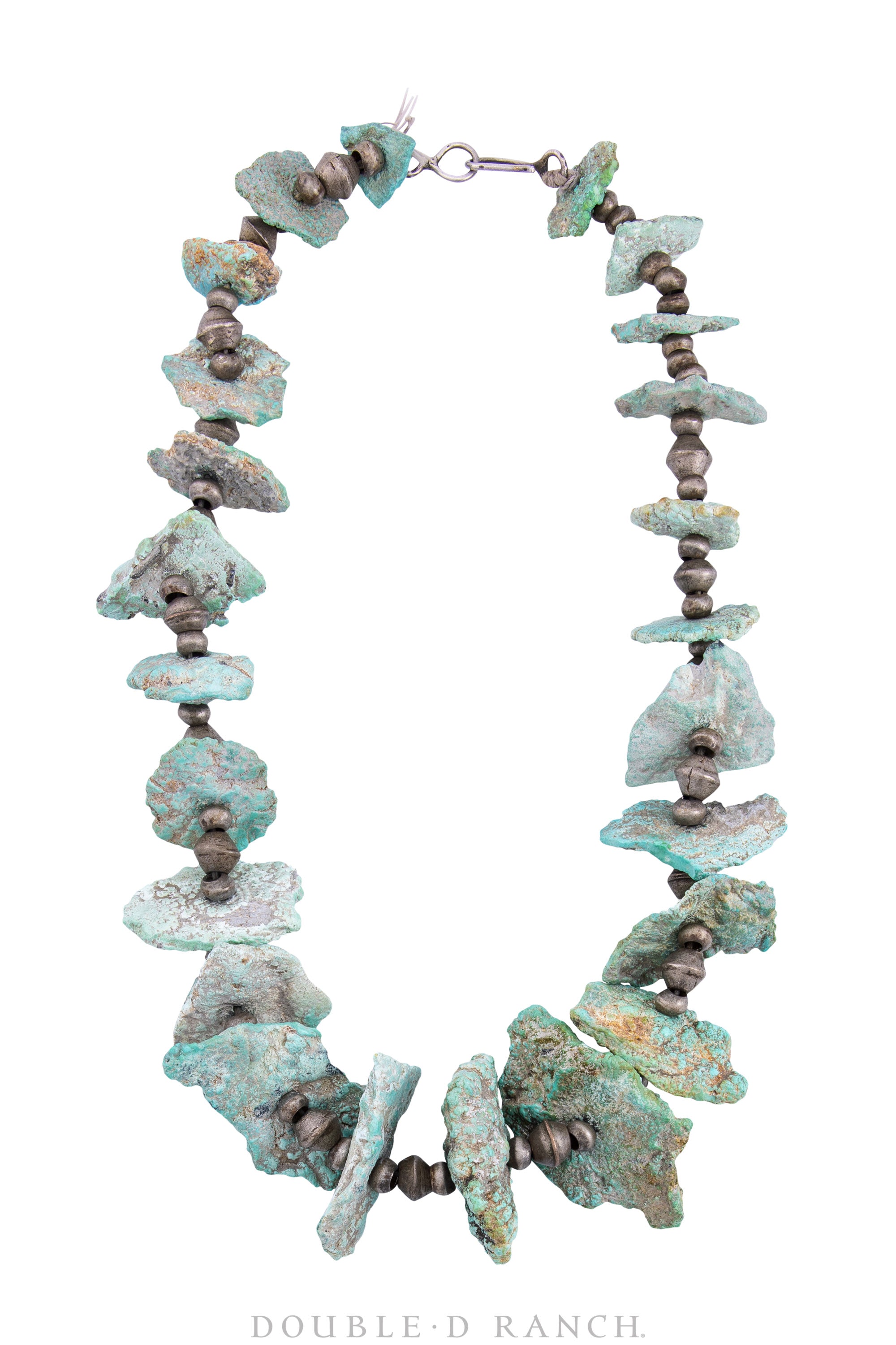 Necklace, Natural Stone, Nugget, Turquoise, Vintage, 1355