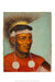 Art, Portrait, Acrylic on Canvas, Native American with Roach Headdress, Unsigned, 1073