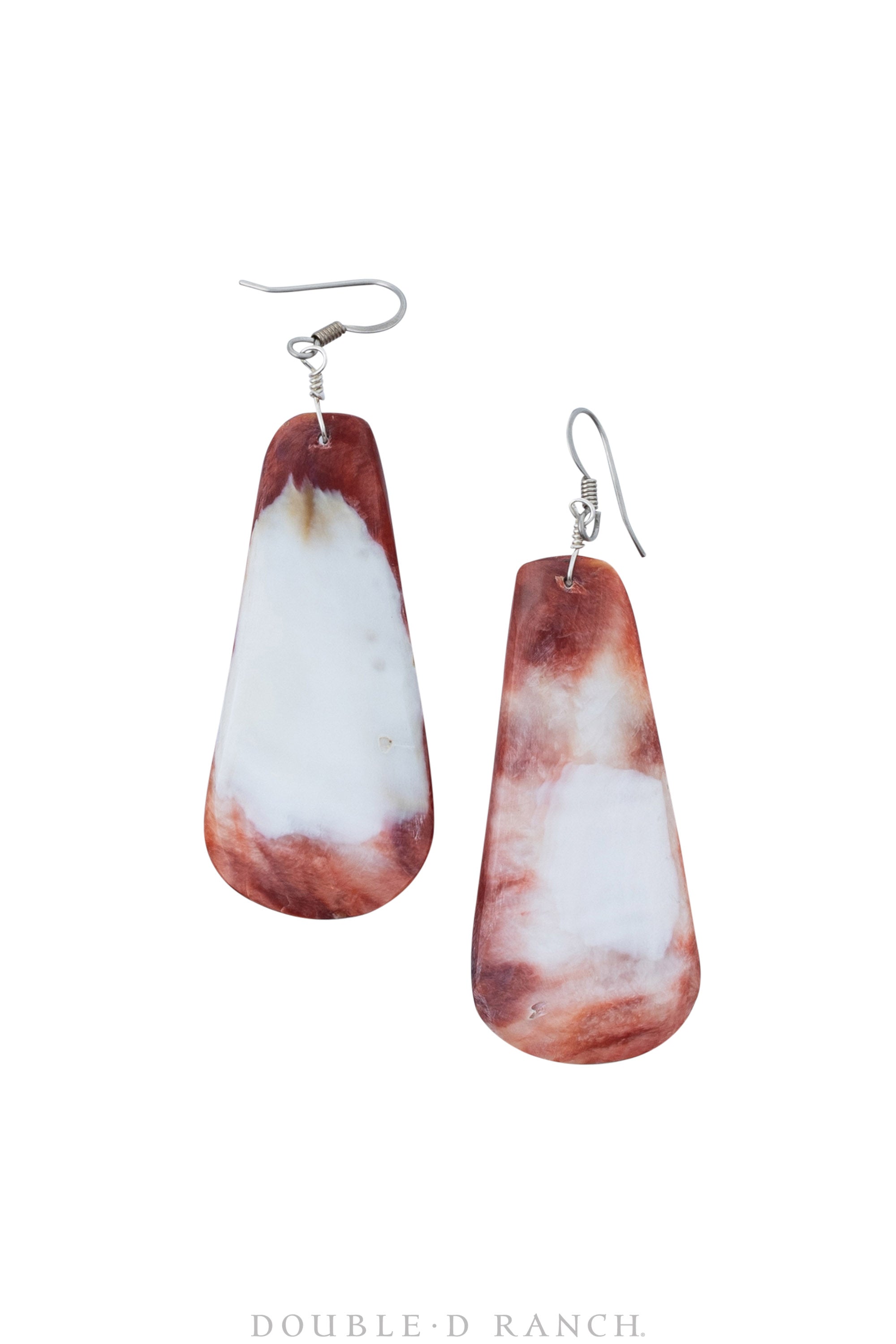 Earrings, Slab, Orange Spiny Oyster, Contemporary, 883