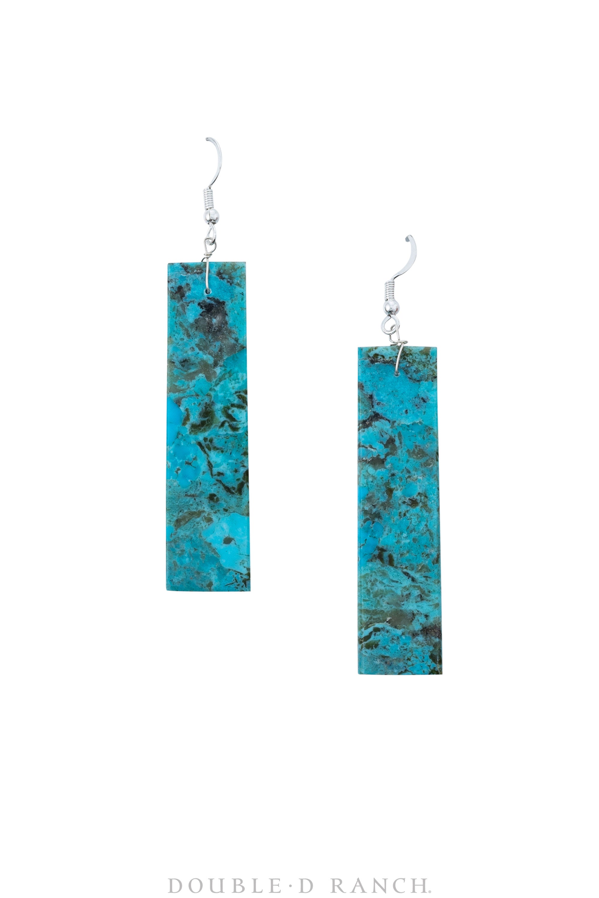 Earrings, Slab, Turquoise, Contemporary, 891