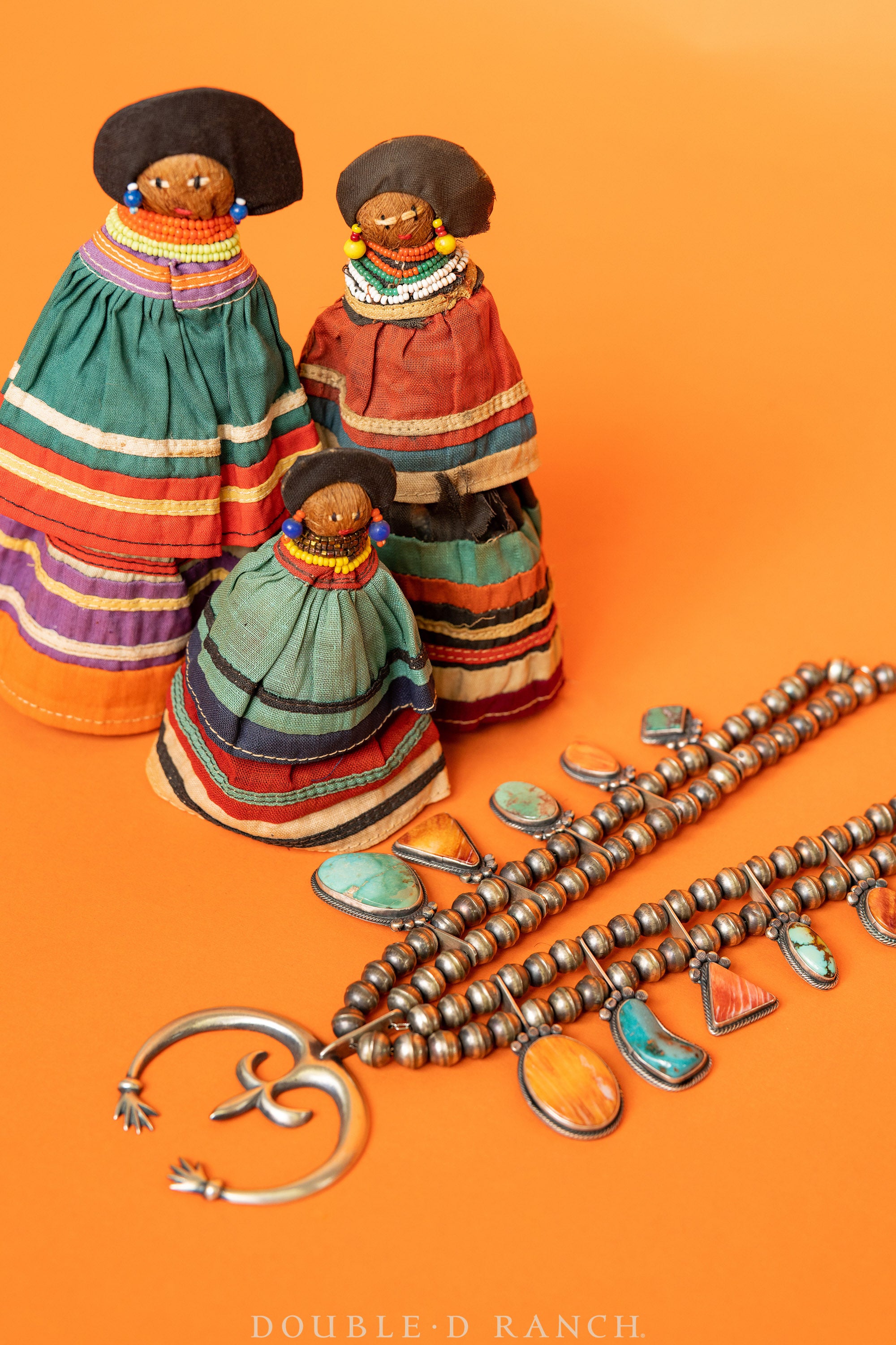 Miscellaneous, Dolls, Seminole, Traditional Dress, Set of 3, Vintage, 299