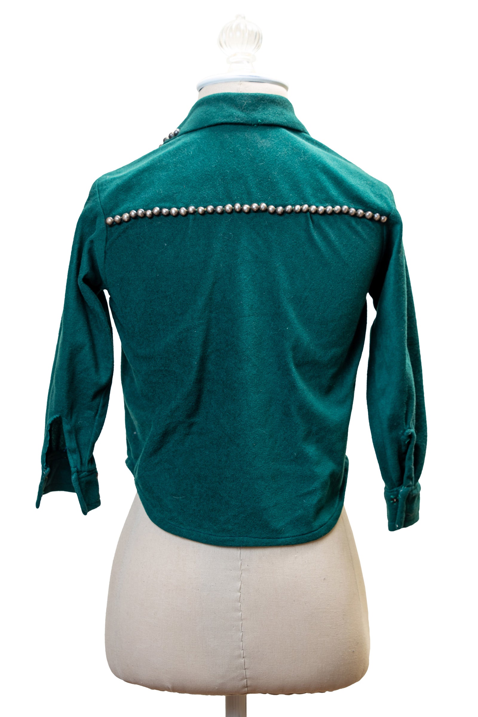 Miscellaneous, Textile Document, Velvet Najajo Blouse, Sterling Buttons, Vintage '70's, 106