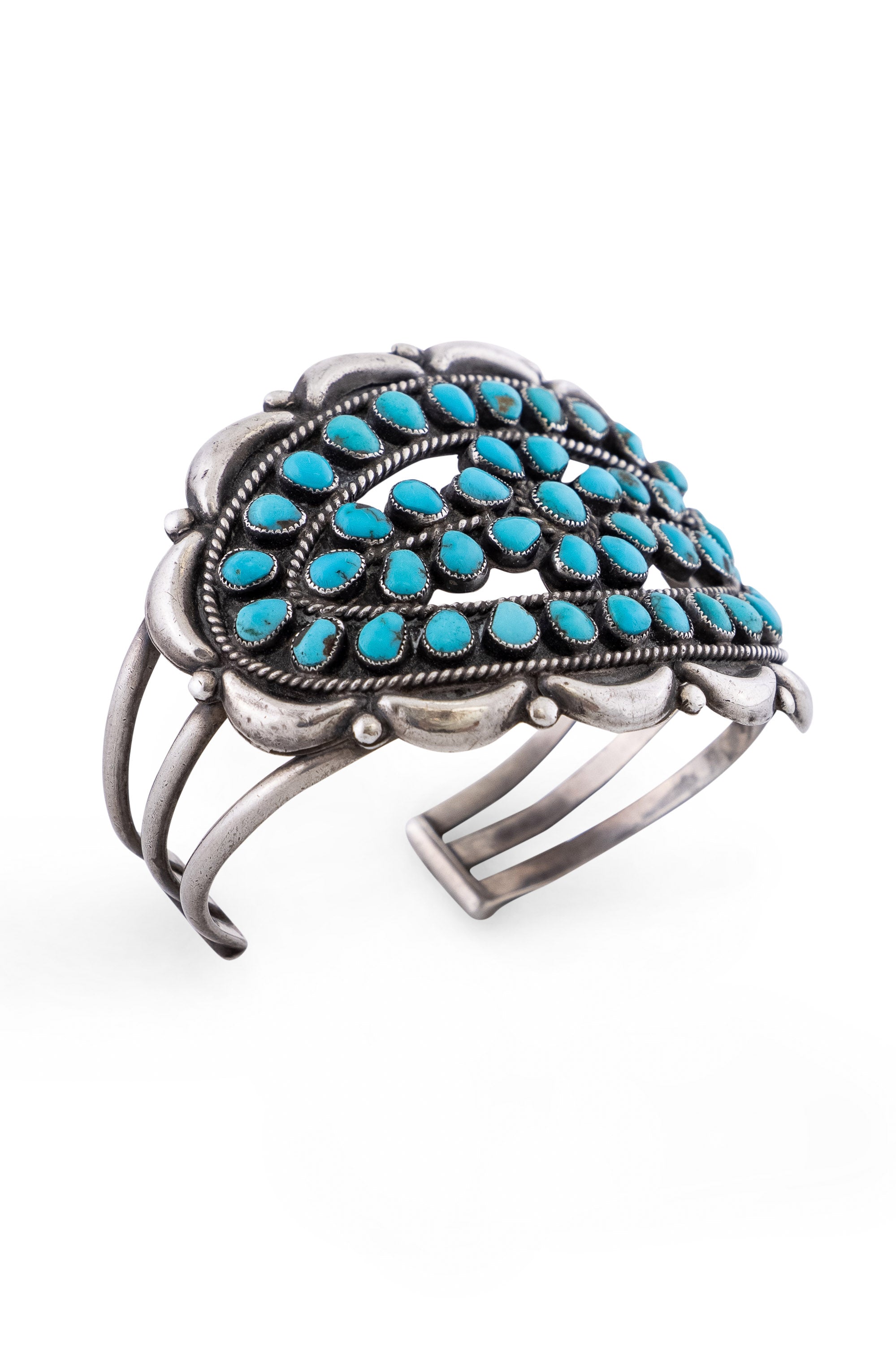 Cuff, Cluster, Turquoise, Vintage, '60's, 2737