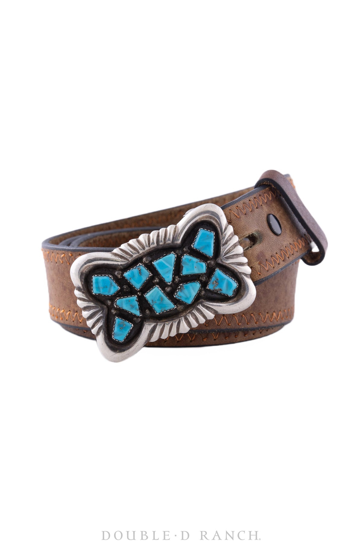 Belt, A Vintage, Buckle, Turquoise, Hand Carved, Leekity, Hallmark, Vintage, 321