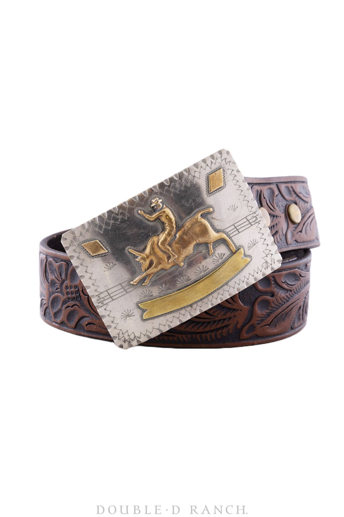 Old Rodeo Belt Buckle of a Bull Rider